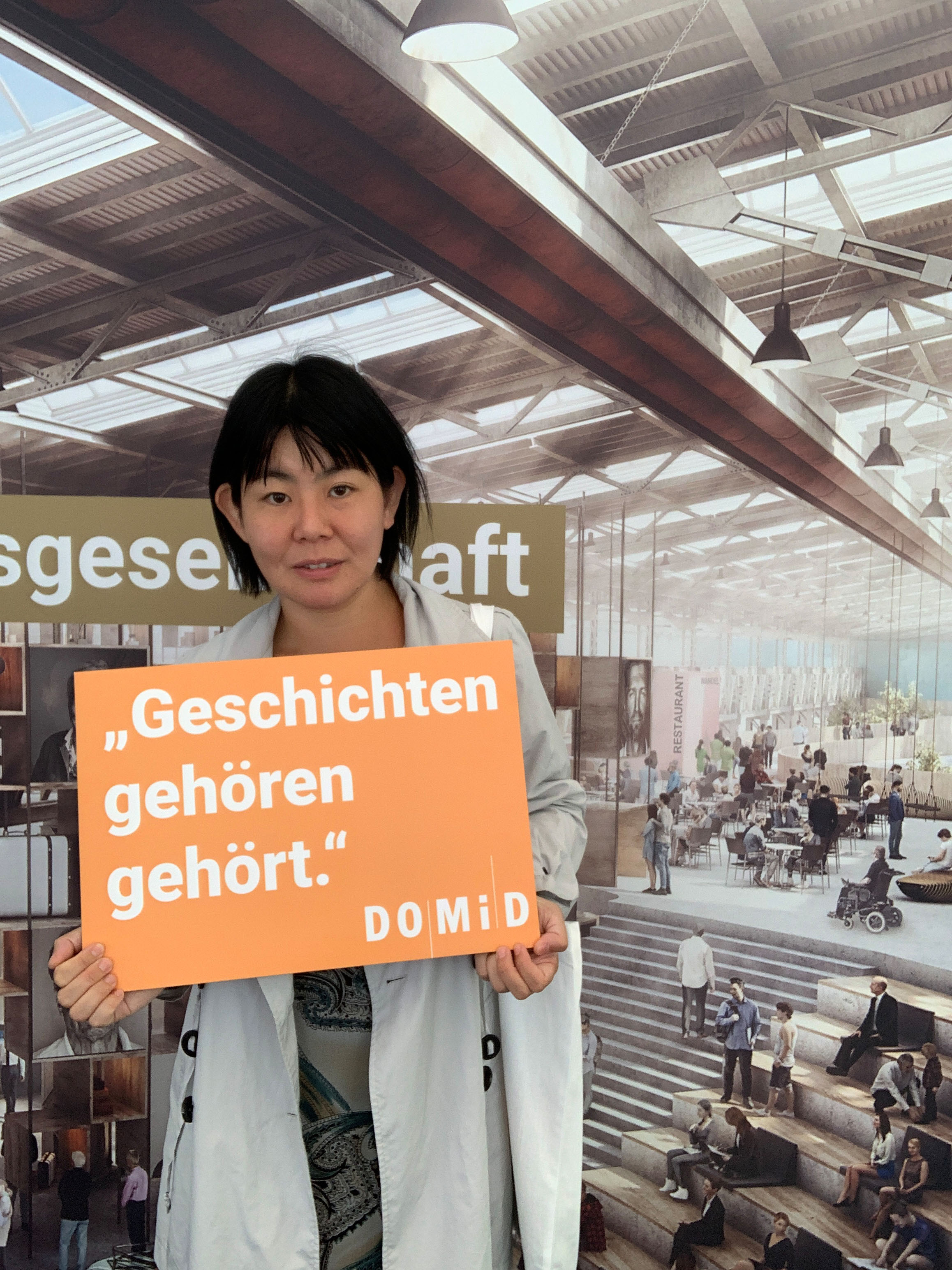 Fotoaktion auf dem Tag der offenen Tür der Bundesregierung für ein zentrales Migrationsmuseum in Deutschland, 17.08.2019, Berlin. Foto: DOMiD-Archiv, Köln