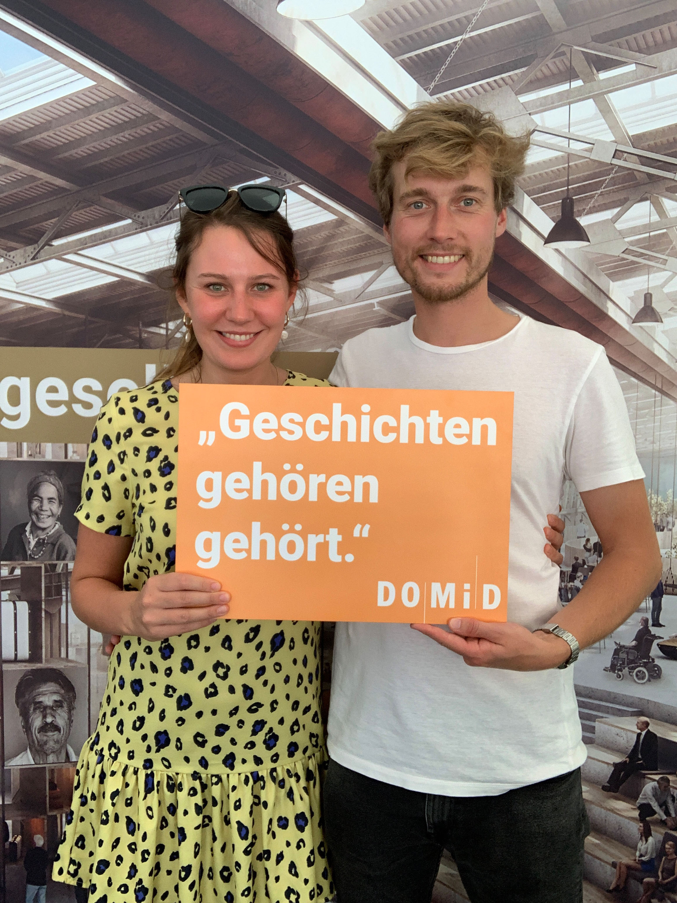 Fotoaktion auf dem Tag der offenen Tür der Bundesregierung für ein zentrales Migrationsmuseum in Deutschland, 17.08.2019, Berlin. Foto: DOMiD-Archiv, Köln